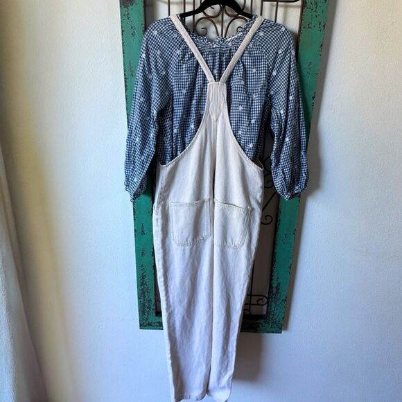 Madewell cropped gingham top buttons down back. Size small. - Picture 7 of 7